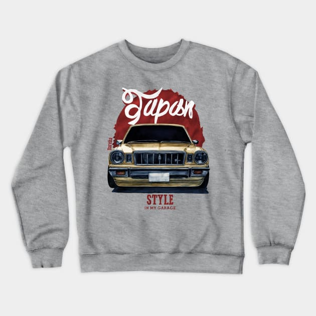 Japan car in my Garage Crewneck Sweatshirt by dareba